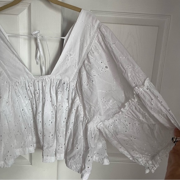 FRENCH CONNECTION BRODERIE EYELET WHITE TOP - Picture 4 of 10